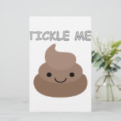 Cute Tickle Me Poop Emoji Briefpapier (Staand voorkant)