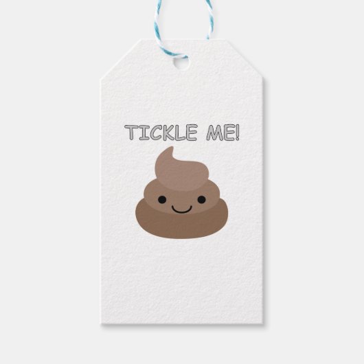 Cute Tickle Me Poop Emoji Cadeaulabel (Voorkant)