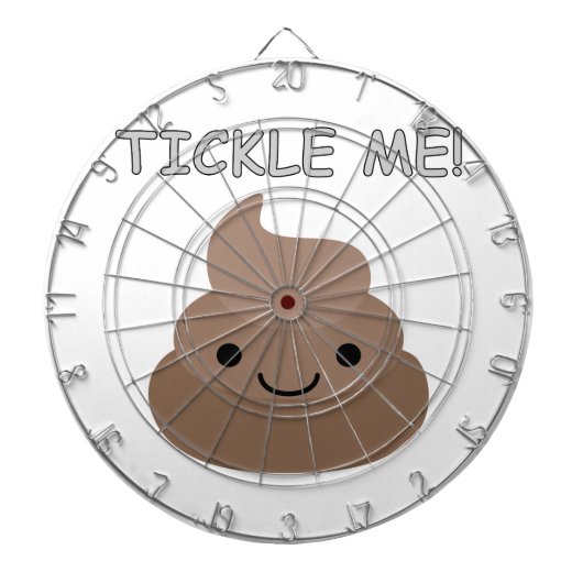 Cute Tickle Me Poop Emoji Dartbord (Voorkant)