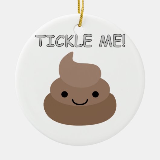 Cute Tickle Me Poop Emoji Keramisch Ornament (Voorkant)