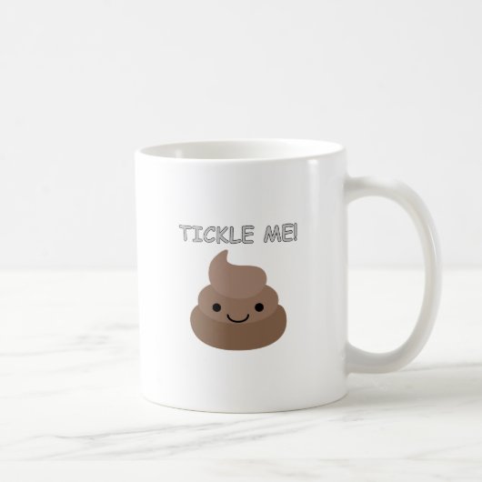 Cute Tickle Me Poop Emoji Koffiemok (Rechts)