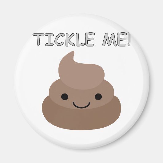 Cute Tickle Me Poop Emoji Magneet (Voorkant)