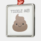 Cute Tickle Me Poop Emoji Metalen Ornament (Links)