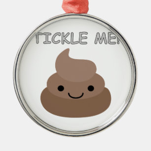 Cute Tickle Me Poop Emoji Metalen Ornament
