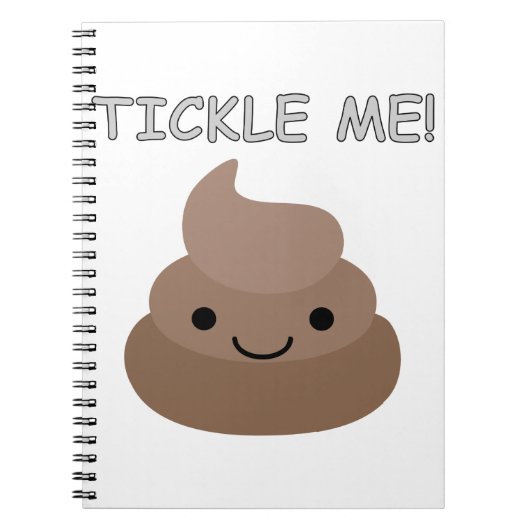Cute Tickle Me Poop Emoji Notitieboek (Voorkant)