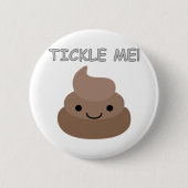 Cute Tickle Me Poop Emoji Ronde Button 5,7 Cm (Voorkant)