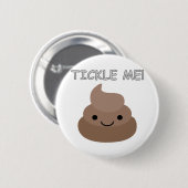 Cute Tickle Me Poop Emoji Ronde Button 5,7 Cm (Voorkant /achterkant)