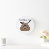 Cute Tickle Me Poop Emoji Ronde Klok (Huis)