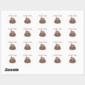Cute Tickle Me Poop Emoji Ronde Sticker (Vel)