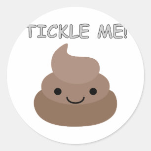 Cute Tickle Me Poop Emoji Ronde Sticker