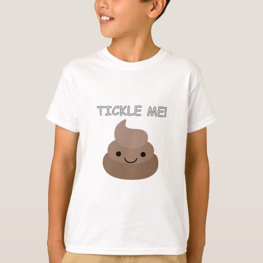Cute Tickle Me Poop Emoji T-shirt (Voorkant)
