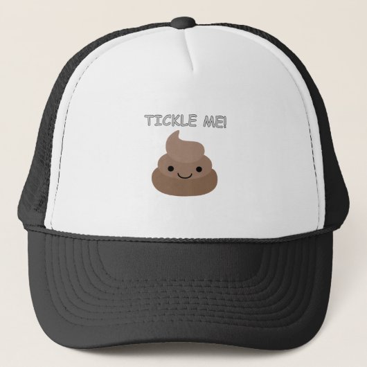 Cute Tickle Me Poop Emoji Trucker Pet (Voorkant)