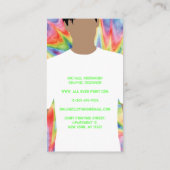 Cute Tie Dye All Over Warmte Transfer Vinyl Visitekaartje (Achterkant)