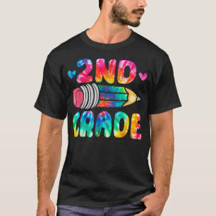 Cute Tie Dye Funny Second Grade Happy First Day T-shirt