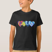 Cute Tie Dye Hearts Valentijnsdag T-shirt (Voorkant)