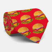 Cute tiered hamburger Patroonfood Stropdas (Opgerold)