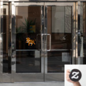 Cute Tiger 2022 Chinese Zodiac Animal Raamsticker (Kantoordeur)