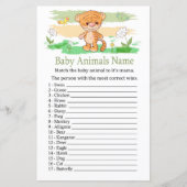 Cute Tiger Baby Animals Name Game (Voorkant)