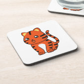 Cute Tiger Bier Onderzetter (Linkerzijde)