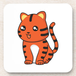 Cute Tiger Bier Onderzetter