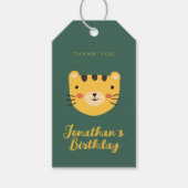 Cute Tiger Birthday bedankt Cadeaulabel (Voorkant)