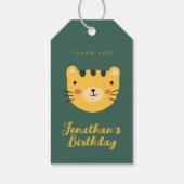 Cute Tiger Birthday bedankt Cadeaulabel (Achterkant)