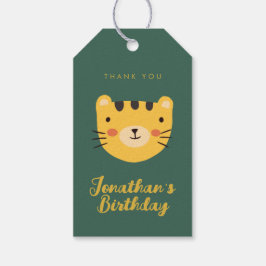 Cute Tiger Birthday bedankt Cadeaulabel
