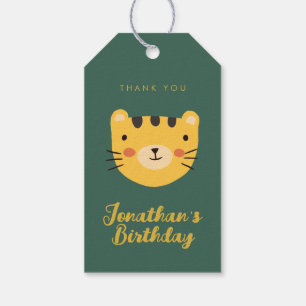 Cute Tiger Birthday bedankt Cadeaulabel