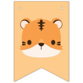 Cute Tiger Birthday Bunting Flags Vlaggetjes (Eerste vlag)