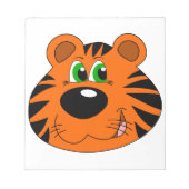 Cute Tiger Cartoon head Notitieblok (Voorkant)