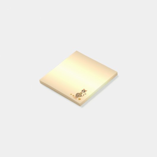 Cute Tiger Cat Cartoon Post-it® Notes (Schuin)