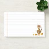 Cute Tiger Cat & Gold Stippen Post-it® Notes (Kantoor)
