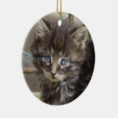 Cute Tiger-Cat Kitten Keramisch Ornament (Rechts)