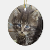 Cute Tiger-Cat Kitten Keramisch Ornament (Links)