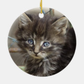 Cute Tiger-Cat Kitten Keramisch Ornament (Achterkant)