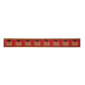 Cute Tiger Chinese Year Zodiac Birthday L Ribbon Satijnen Lint (Voorkant)