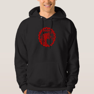 Cute Tiger Cirrose Red voor vrouwen en unieke tijg Hoodie