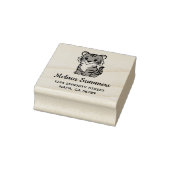 Cute Tiger Cub Address Rubberstempel (Stempel)