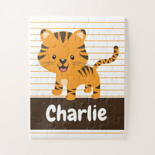 Cute Tiger Cub, gepersonaliseerde Kinderen Legpuzzel