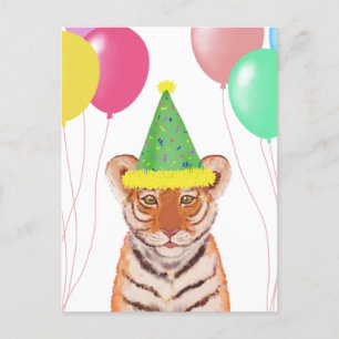 Cute Tiger Cub Illustration Briefkaart