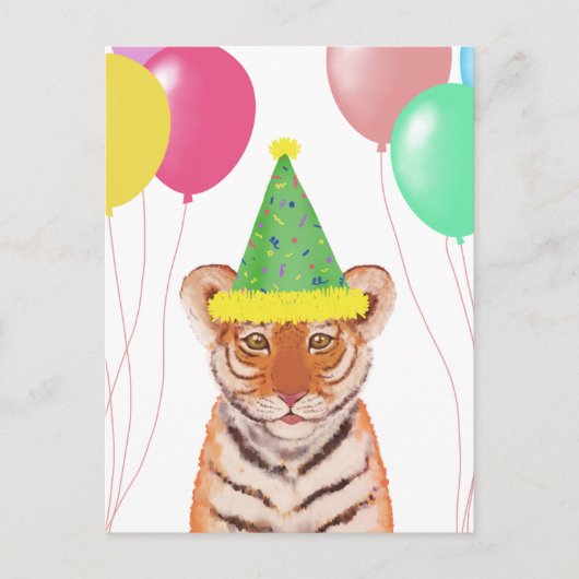 Cute Tiger Cub Illustration Briefkaart (Voorkant)