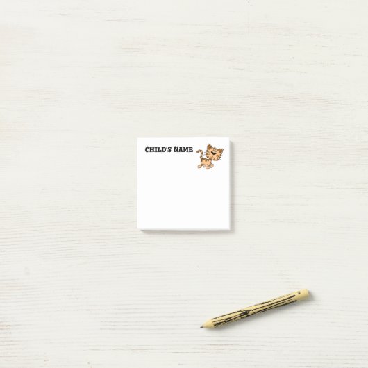 Cute Tiger Cub Post-it® Notes (Op bureau)
