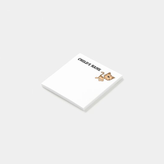 Cute Tiger Cub Post-it® Notes (Schuin)
