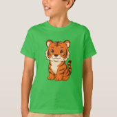 Cute Tiger Cub T-shirt (Voorkant)