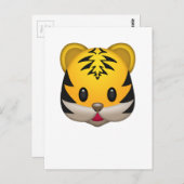 Cute Tiger Emoji Briefkaart (Voorkant / Achterkant)
