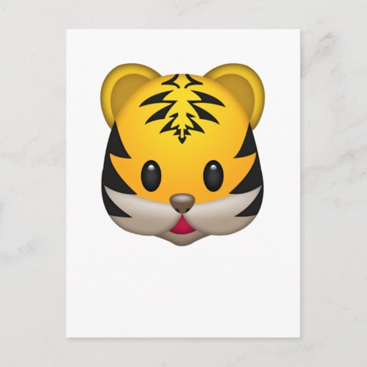 Cute Tiger Emoji Briefkaart (Voorkant)