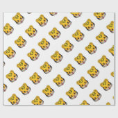Cute Tiger Emoji Cadeaupapier (Vlak)