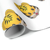 Cute Tiger Emoji Cadeaupapier (Rol Hoek)