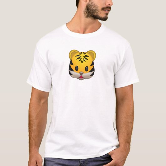 Cute Tiger Emoji T-shirt (Voorkant)