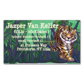 Cute Tiger en Oerwoud Magnetisch Visitekaartje (Voorkant)